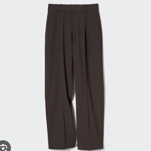 Uniqlo women’s pleated wide pants size M NWT IN BROWN